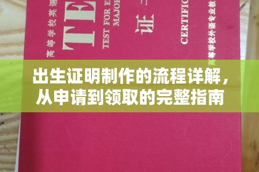 琼山出生证明制作的流程详解，从申请到领取的完整指南